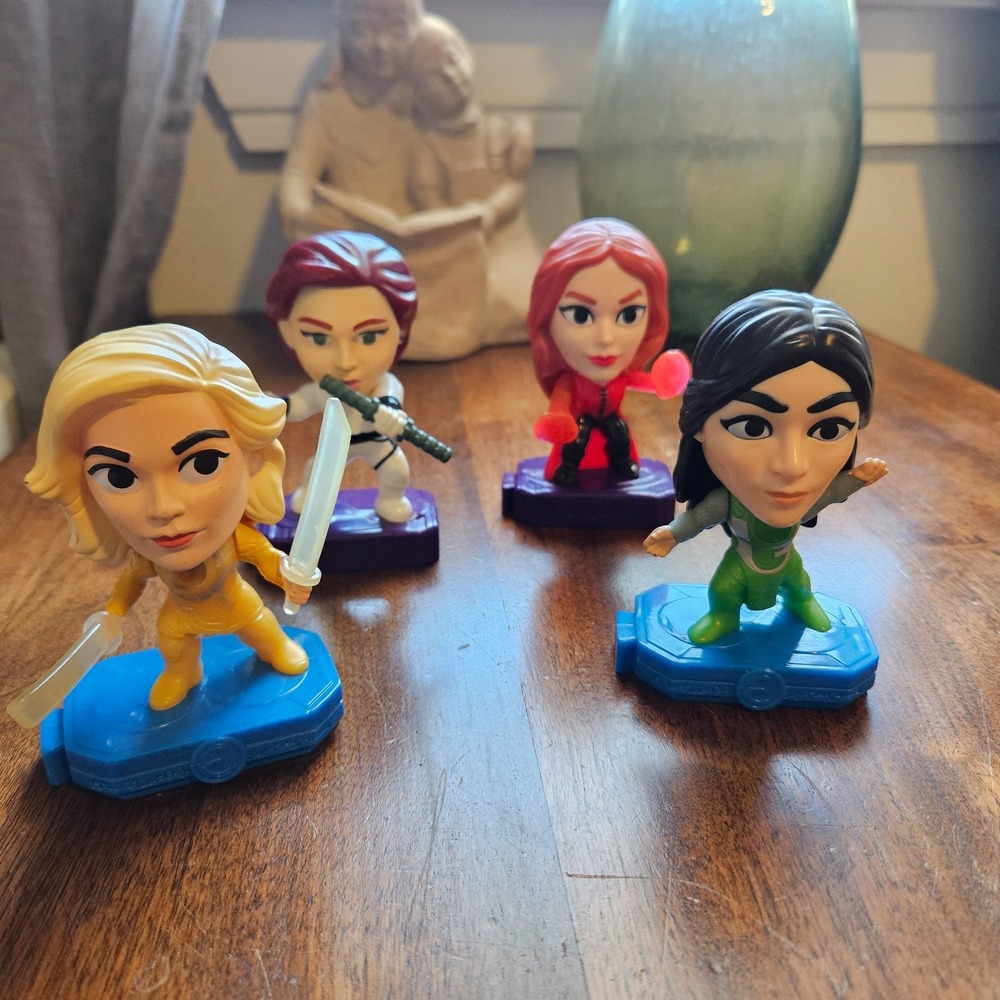 2020 Marvel Heroes lot of 4 McDonald's Happy Meal Toy Spinning